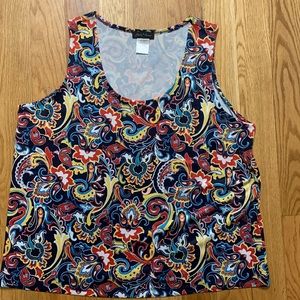 Womens floral tank top size 1X